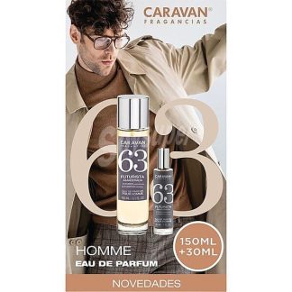 Pachet Cadou Apa de Parfum Caravan Fragancias 63, Futurista Amaderada, 150ml + 30ml, Barbati