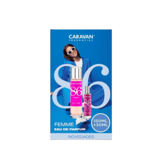 Pachet Cadou Apă de Parfum Caravan Fragancias 86, Carinosa Oriental, 150ml + 30ml, Femei