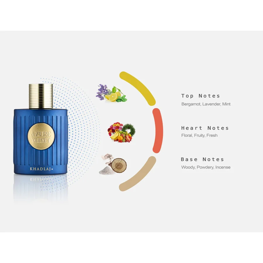 azure velvet, khadlaj, barbati, extract de parfum, 100ml 3 khadlaj azure velvet