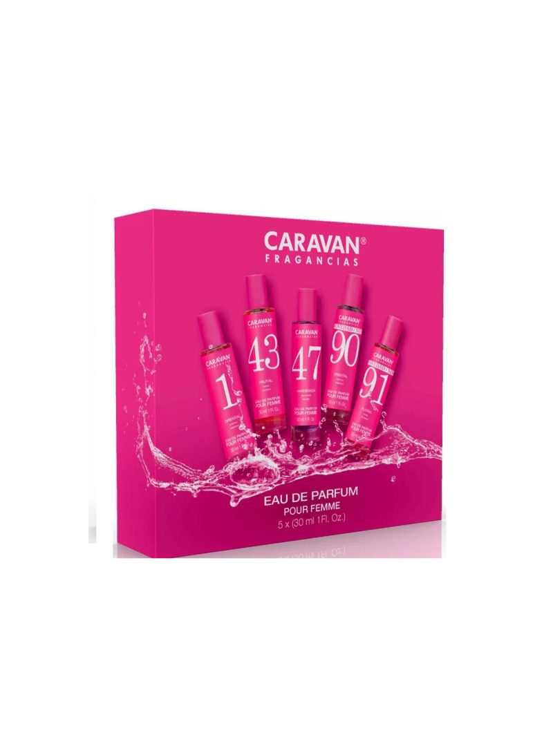 discovery-set-caravan-femei.jpg Discovery Set Femei - 5 Parfumuri Caravan Fragancias, 5 × 30ml