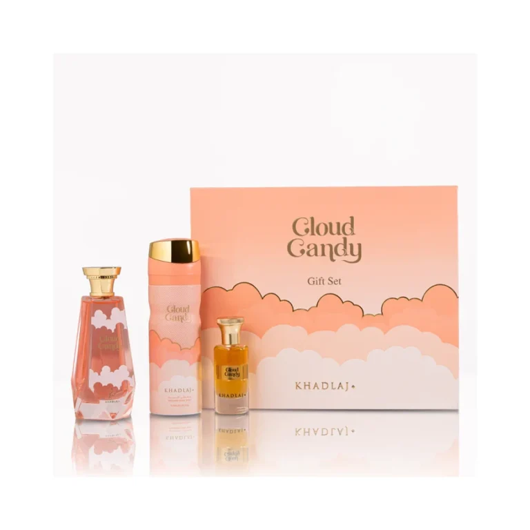 Set Khadlaj: Cloud Candy, Extrait De Parfum, Unisex, 100 ml + Cloud Candy, Deodorant Spray, For Women, 200 ml + Cloud Candy, Perfume Oil, Unisex, 25 ml