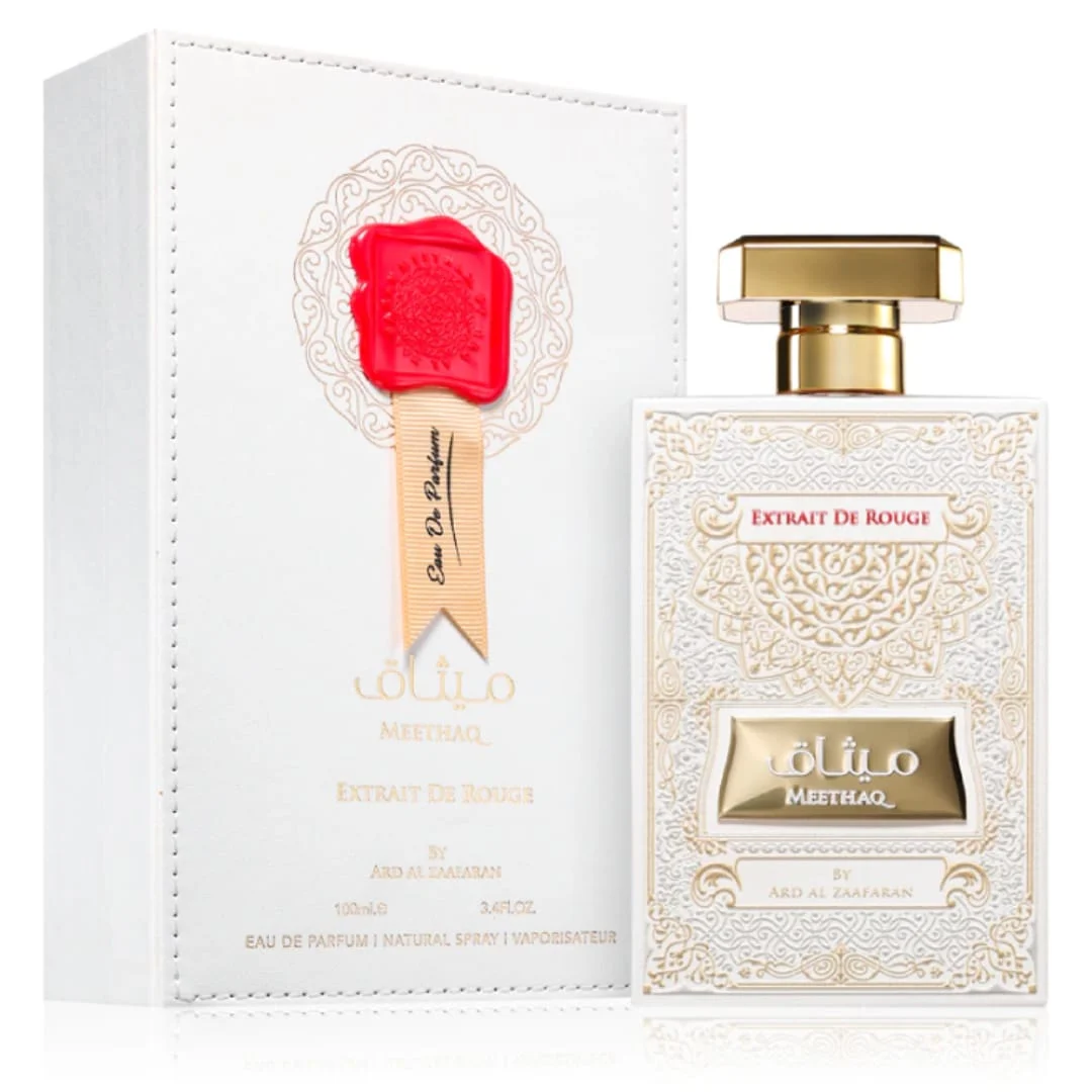 meethaq extrait de rouge, ard al zaafaran, 100 ml edp 2 Meethaq Extrait de Rouge, Ard Al Zaafaran, 100 ml EDP - imagine 2