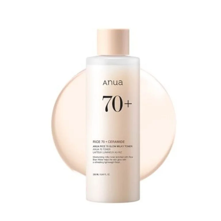 Anua, Rice 70+, Ceramidă, Strălucire, Loțiune tonică, Pentru față, 250 ml