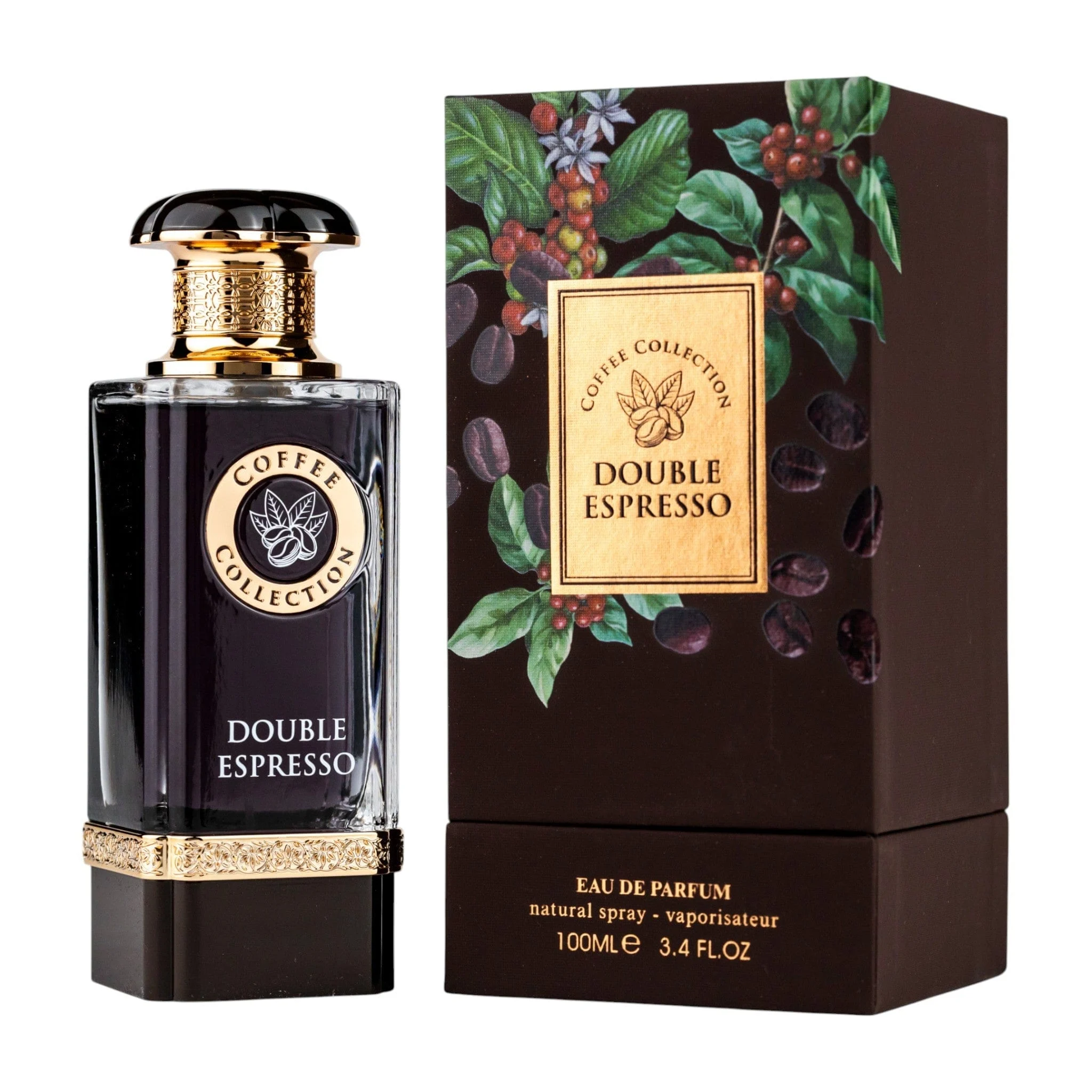 double espresso, fragrance world, unisex, 100ml 4 Double Espresso Fragrance World apă de parfum unisex 100 ml – flacon și cutie